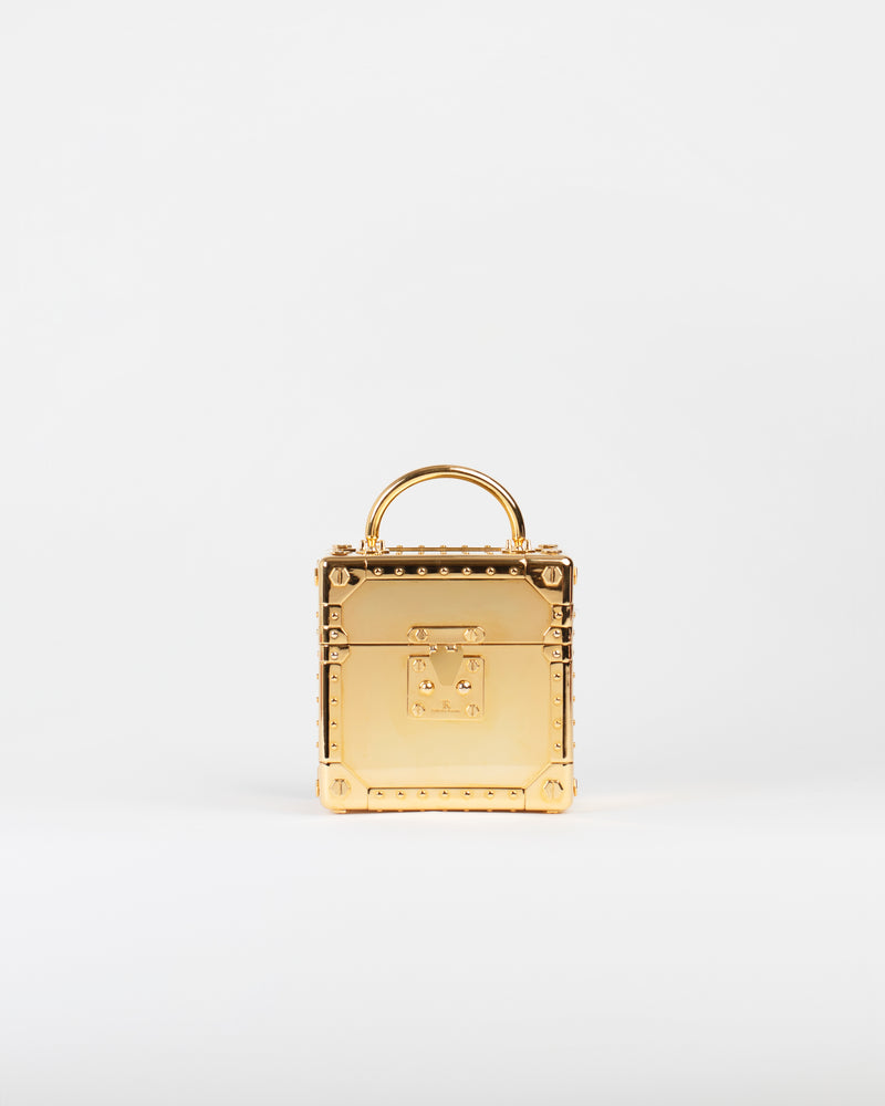 Tamara Ralph Gold Metal Box Bag