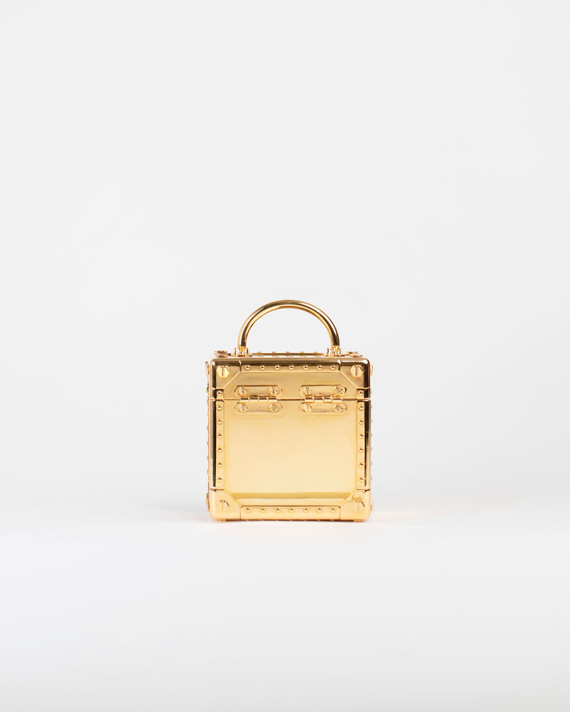 Tamara Ralph Gold Metal Box Bag