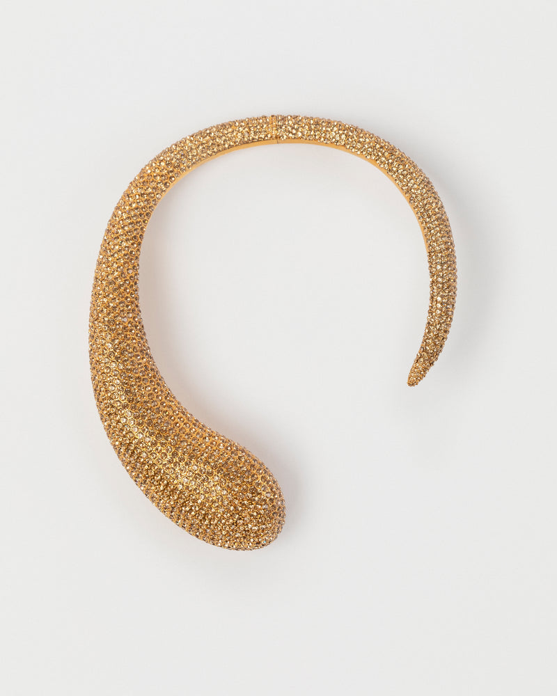 GOLD CRYSTAL TEARDROP NECKLACE