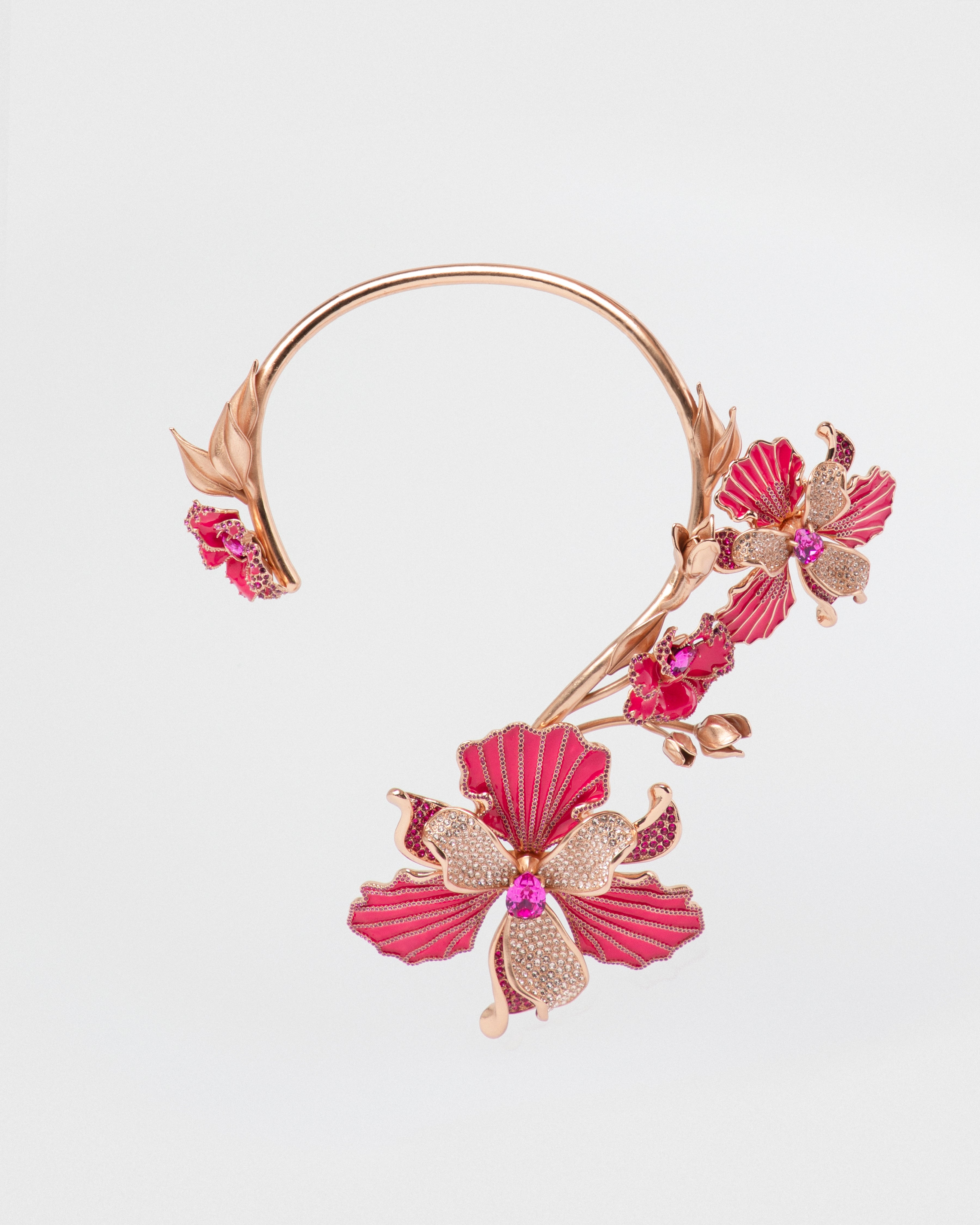 PINK CRYSTAL & ENAMEL IRIS GERANIUM NECKLACE – Tamara Ralph